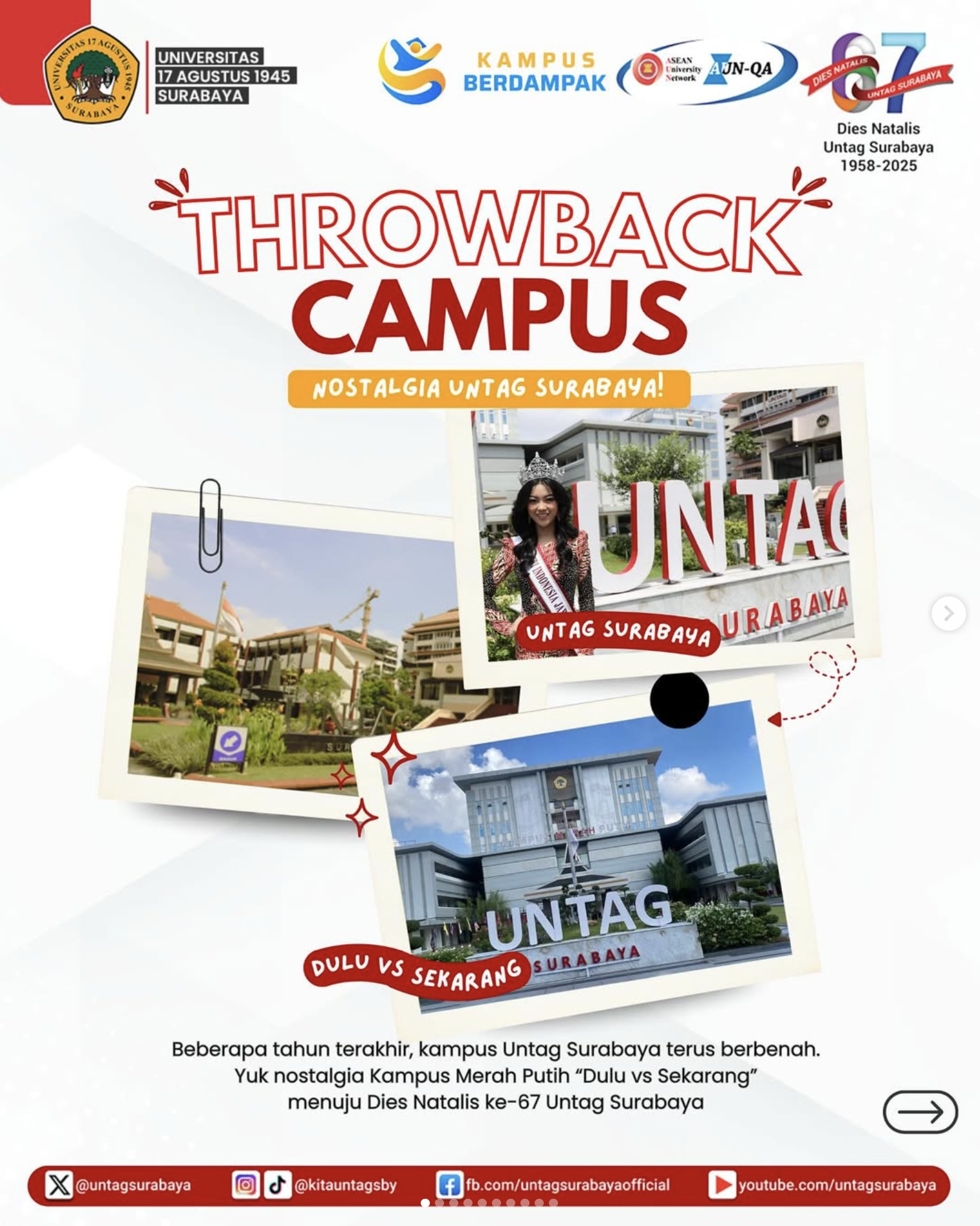 ayo bernostalgia mengenang “Dulu vs Sekarang” Kampus Merah Putih yang penuh cerita dan sejarah