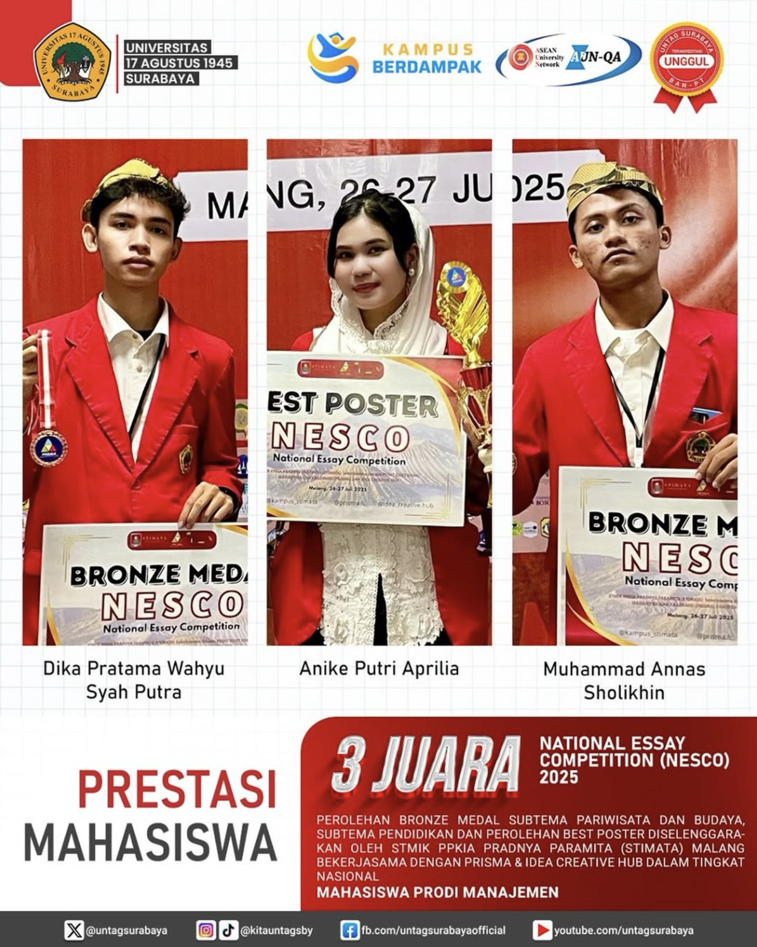 Prestasi Mahasiswa : National Essay Competition (NESCO) 2025