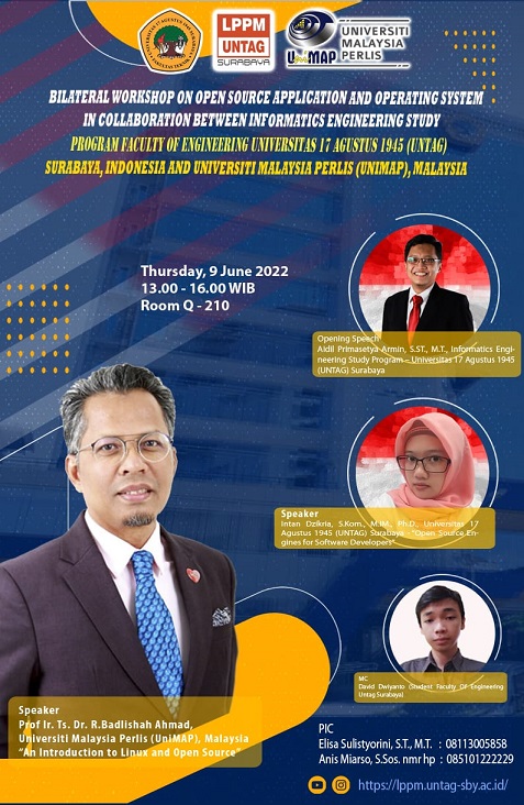 Bilateral Workshop on Open Source Application and Operating System In Collaboration between Informatics Engineering Study Program Faculty Of Engineeri