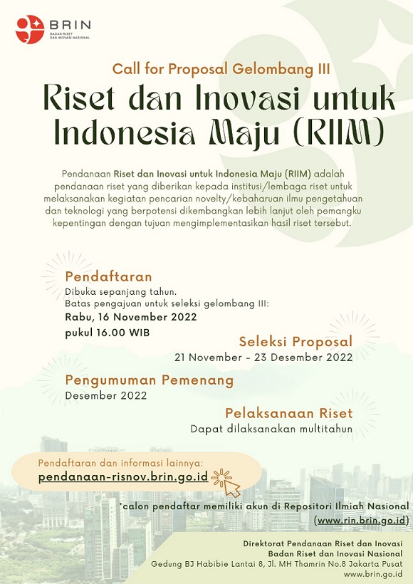 Riset dan Inovasi untuk Indonesia Maju (RIIM)
