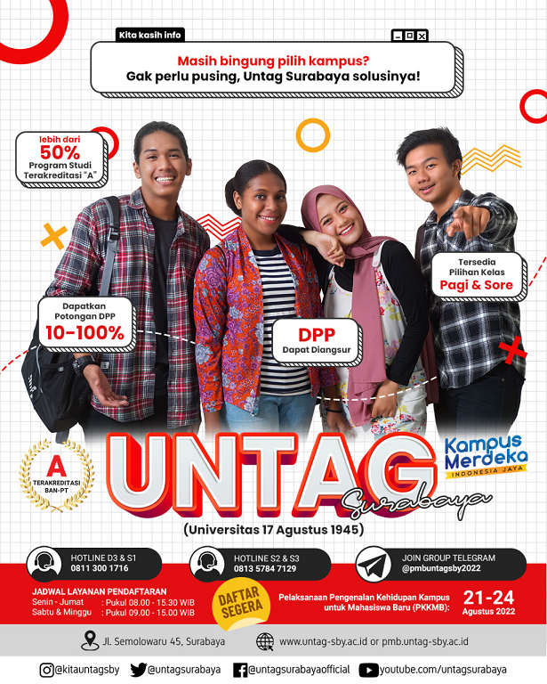 Masih Bingung Pilih Kampus? Ga perlu pusing, Untag Surabaya solusinya