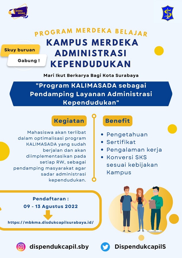 Program Magang di Adminduk (Administrasi Kependudukan) Dinas Kependudukan dan Pencatatan Sipil Kota Surabaya