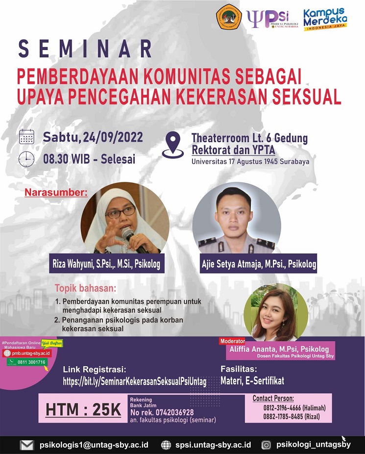 SEMINAR PEMBERDAYAAN KOMUNITAS SEBAGAI UPAYA PENCEGAHAN KEKERASAN SEKSUAL