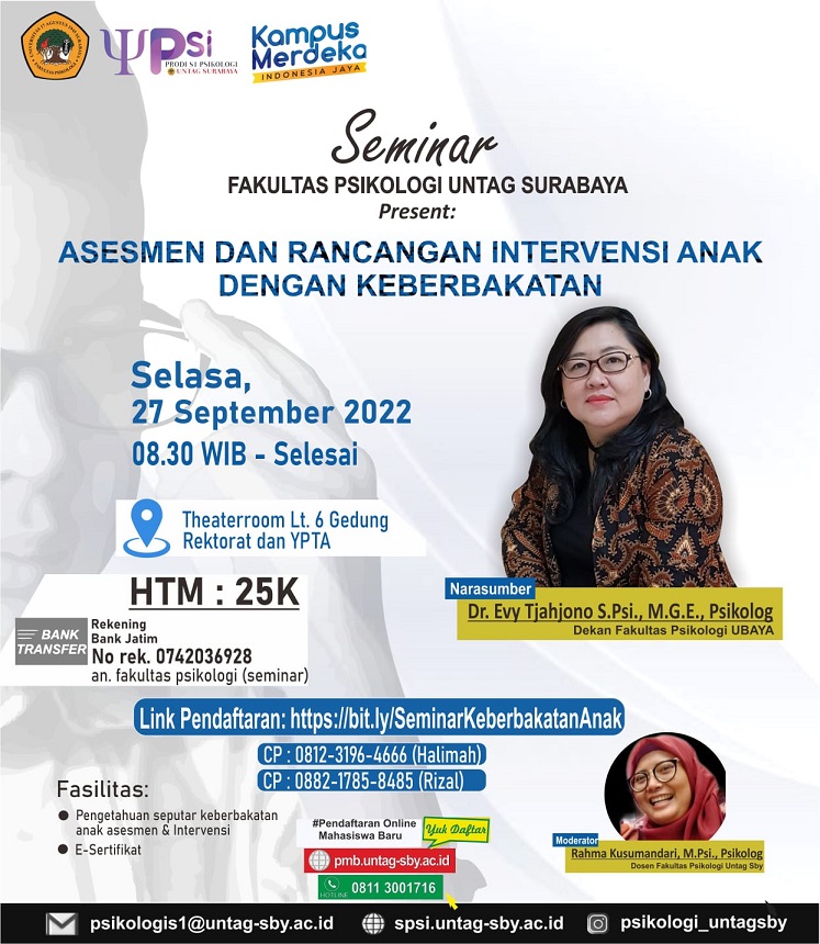 SEMINAR ASESMEN DAN RANCANGAN INTERVENSI ANAK DENGAN KEBERBAKATAN