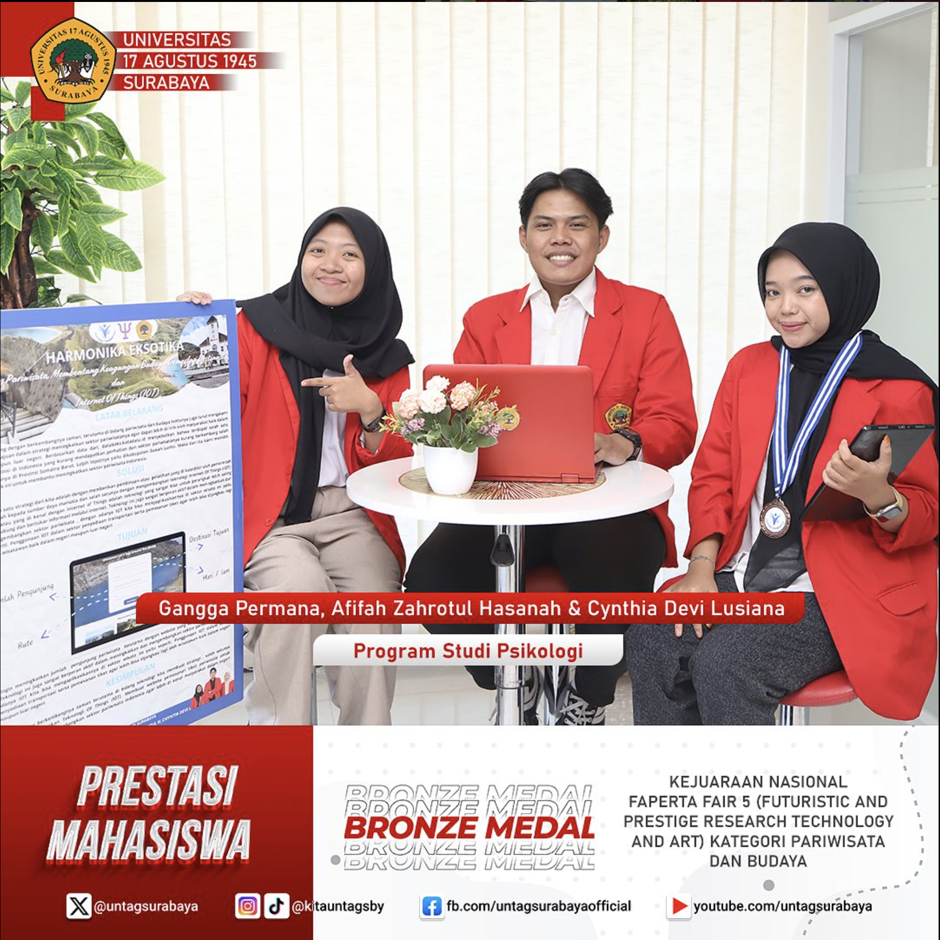 Prestasi Mahasiswa : Medali Perunggu pada kompetisi nasional Faperta Fair 5 th 2024