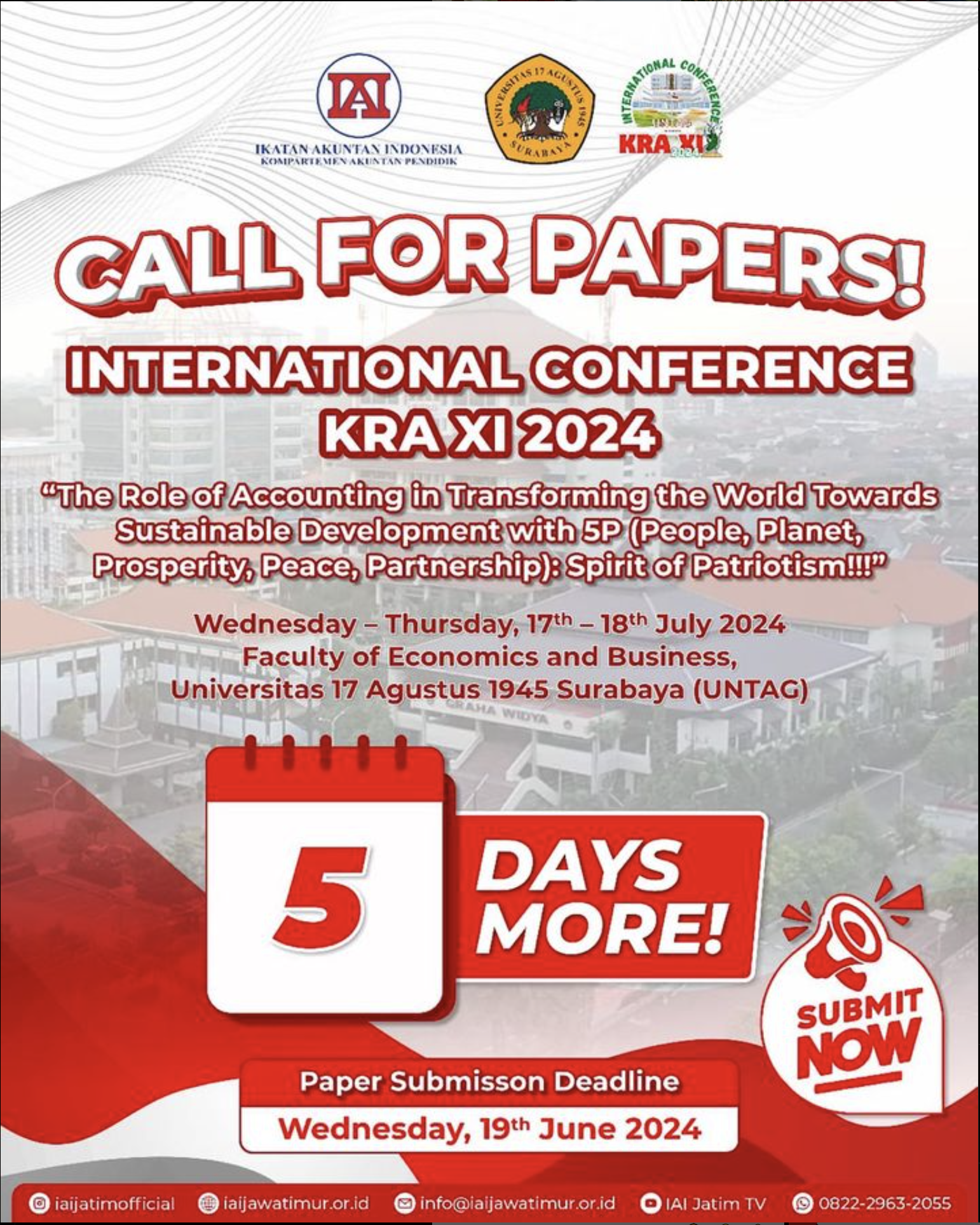 Let's Submit Your Paper in International Conference KRA XI 2024