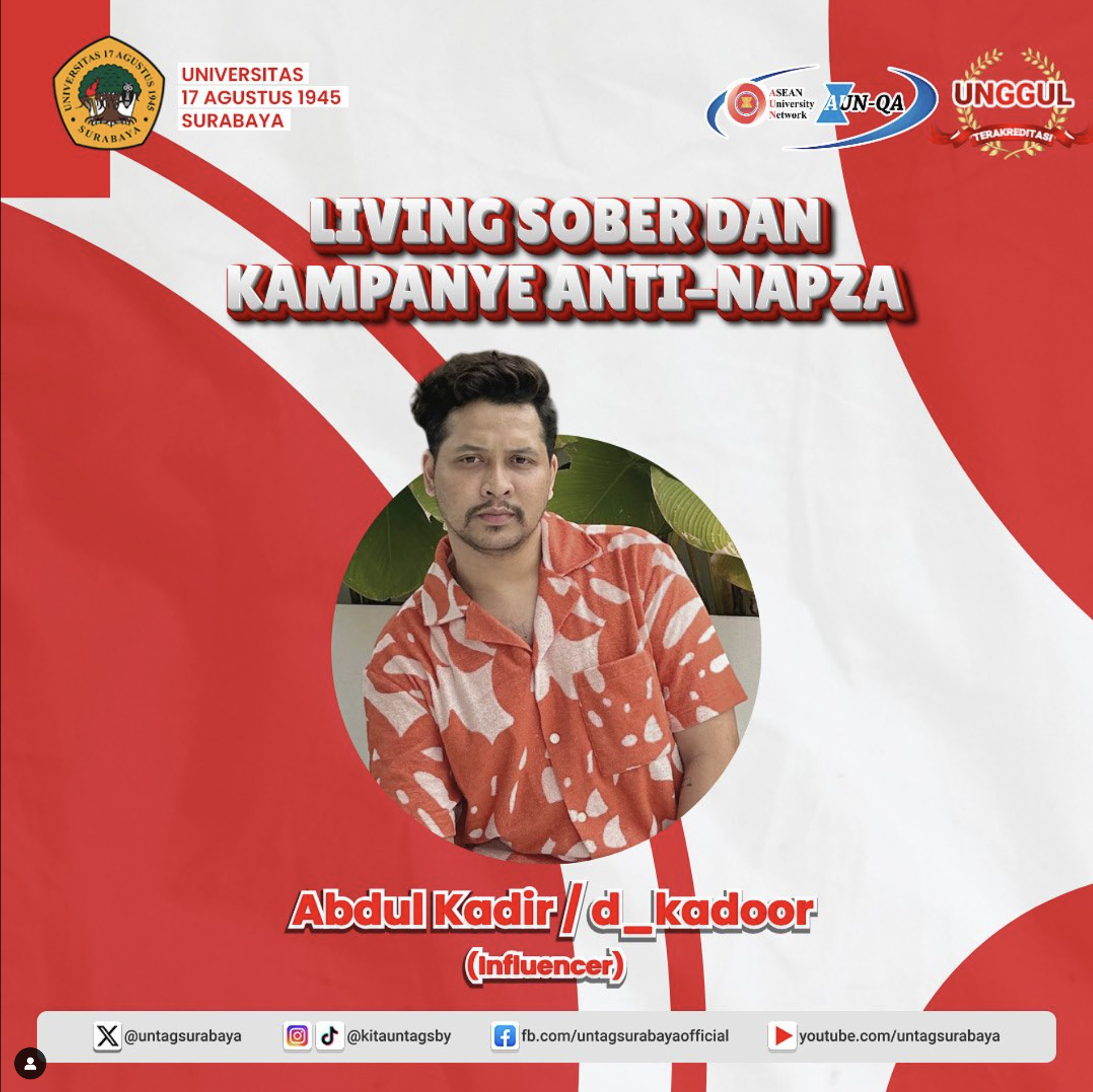 Abdul Kadir Bachmid yang akan membagikan materi Living Sober dan Kampanye Anti Napza di PKKMB 2024