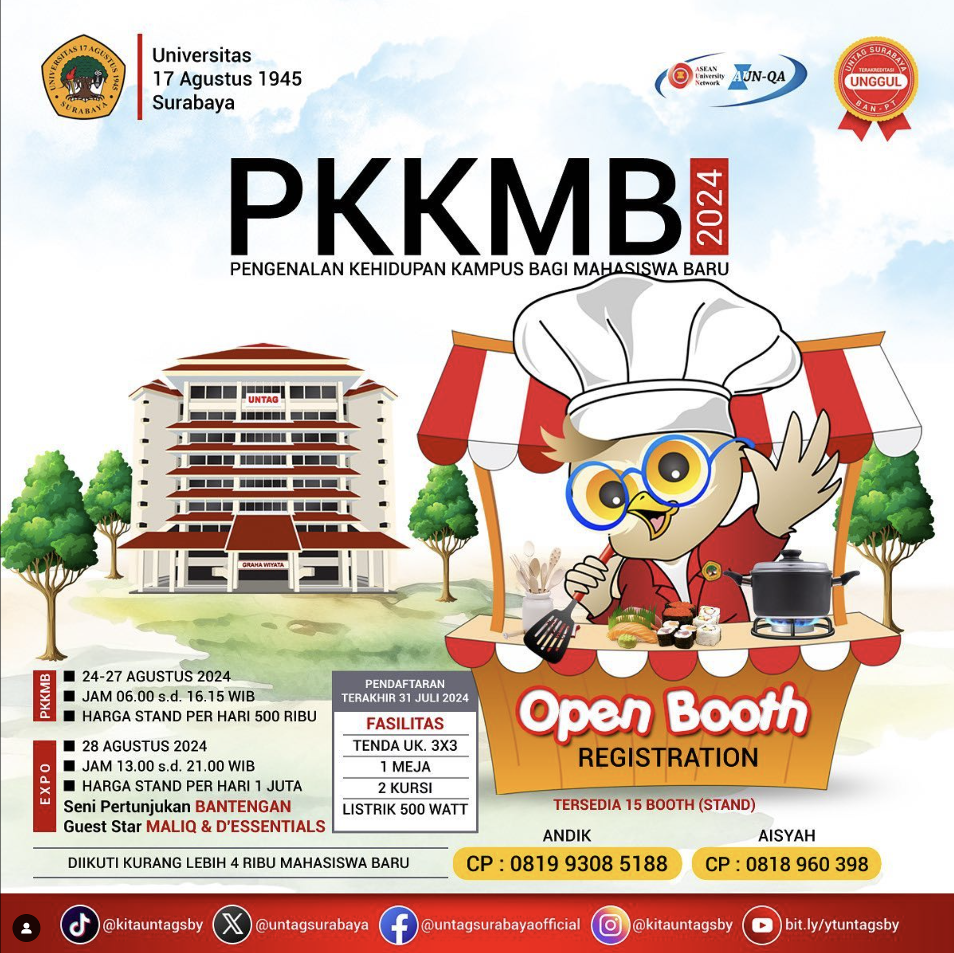 Open registrasi untuk para tenant Usaha Mikro Kecil dan Menengah PKKMB 2024