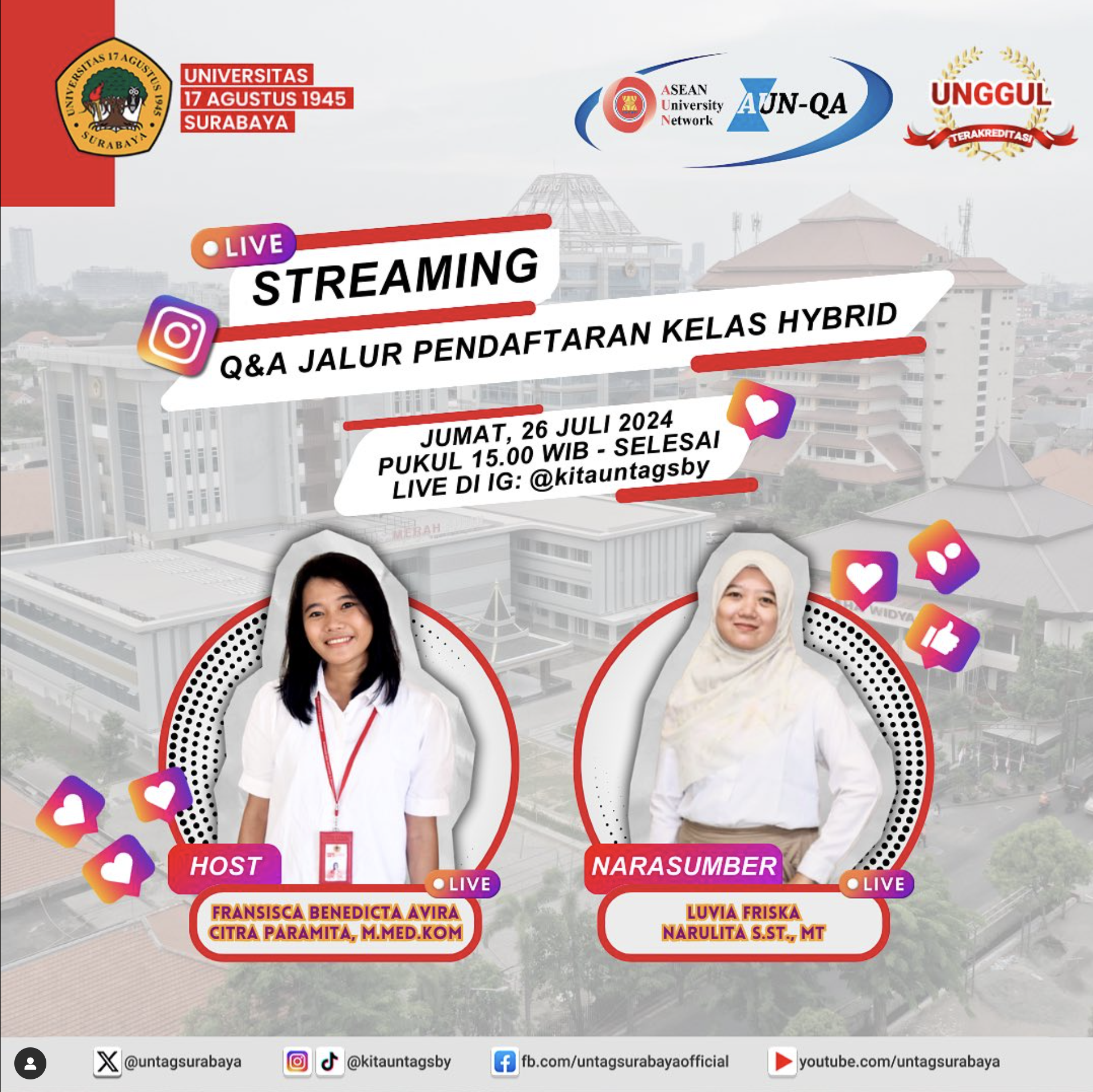 Yuk kenali Jalur hybrid Untag Surabaya