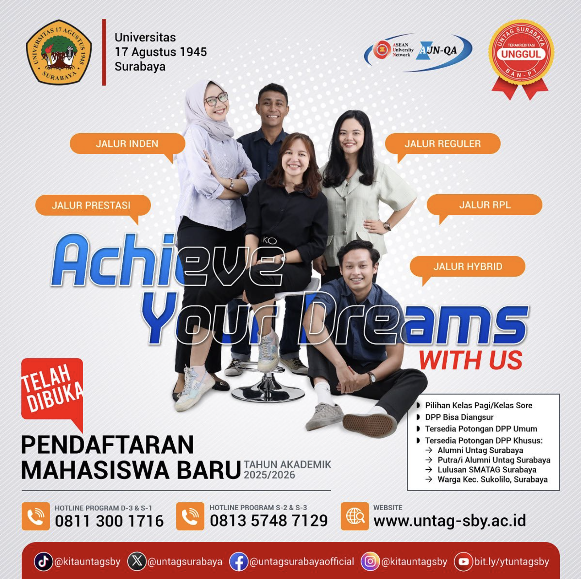 Penerimaan mahasiswa baru gelombang I 2025-2024 sudah dibuka!