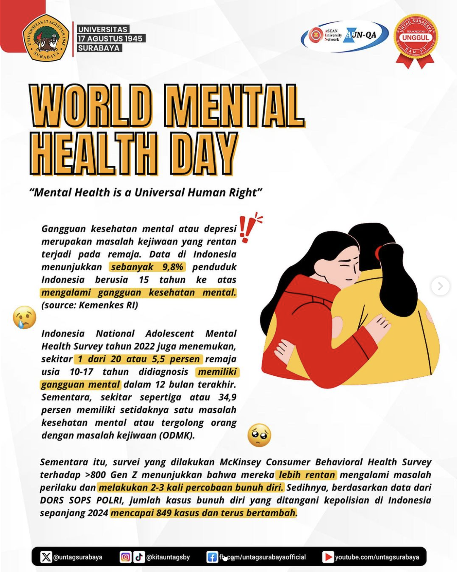 Selamat memperingati Hari Kesehatan Mental Sedunia