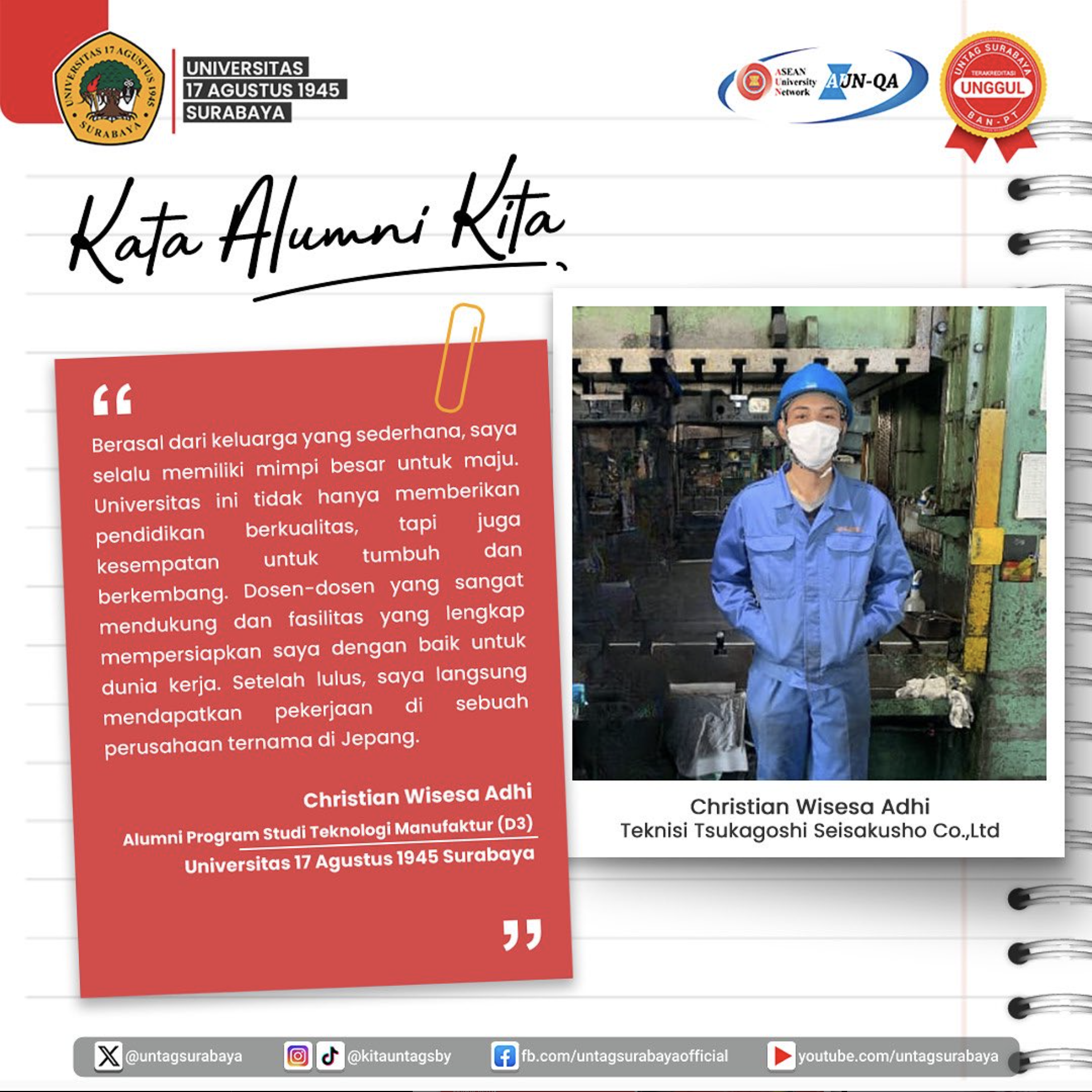 Kata Alumni : Pendidikan berkualitas dan pembekalan keterampilan yang mumpuni