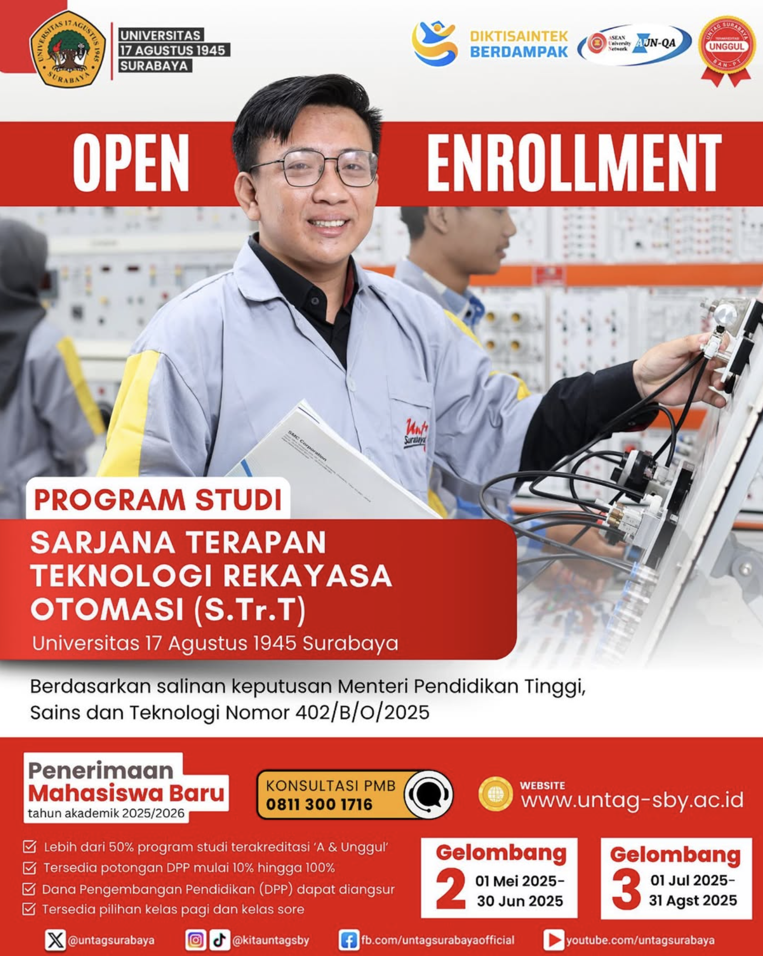 Pendaftaran Program Studi Sarjana Terapan Teknologi Rekayasa Otomasi