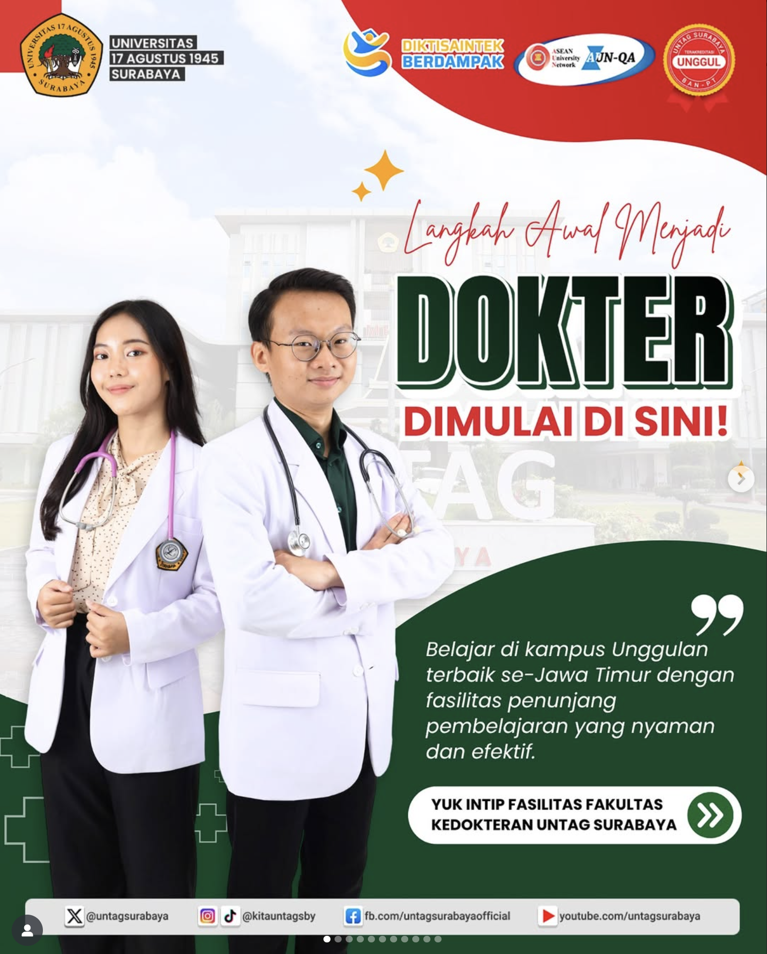 Langkah awal menjadi dokter melalui Fakultas Kedokteran UNTAG Surabaya
