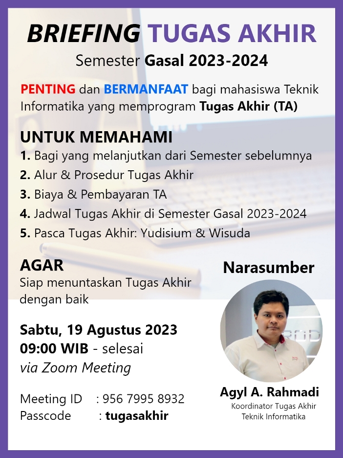Briefing Tugas Akhir - Semester Gasal 2023-2024
