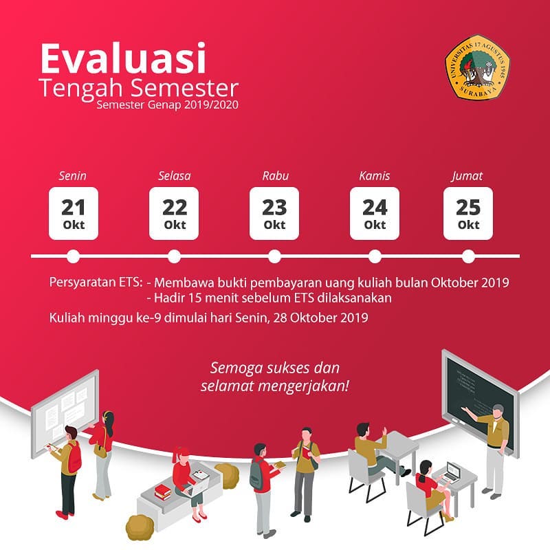 ETS Semester Ganjil 2019/2020 Informatika Untag Surabaya Berjalanan Lancar