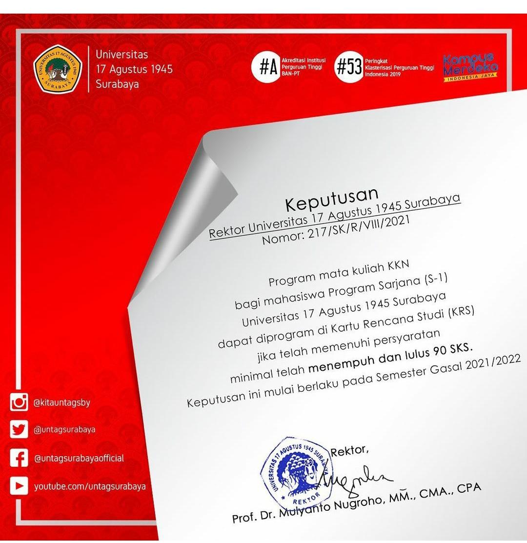 Program mata kuliah KKN Gasal 2021-2022