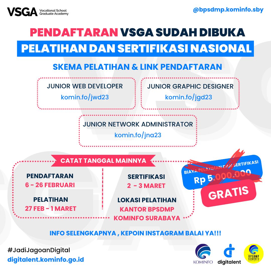 Pendaftaran VSGA Sudah Dibuka