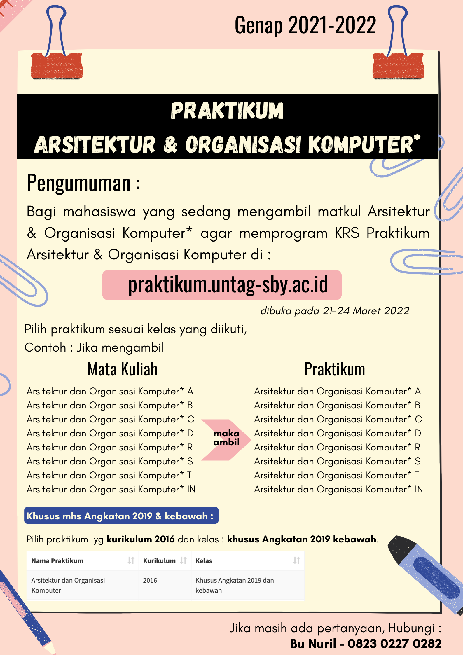 PRAKTIKUM ARSITEKTUR & ORGANISASI KOMPUTER GENAP 2021-2022