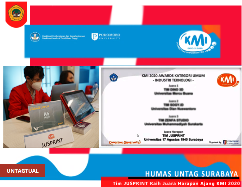 Aplikasi Jusprint Karya Mahasiswa Informatika Meraih Juara Harapan Dalam KMI Expo 2020