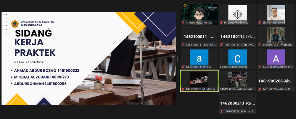 Kegiatan Sidang Kerja Praktek  Gasal 2023-2024