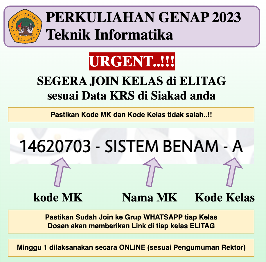 Persiapan Perkuliahan Genap 2023-2024