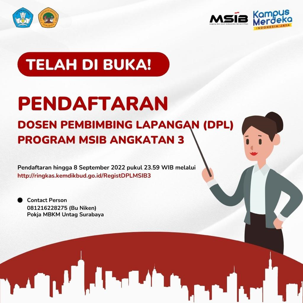 Pendaftaran Dosen Pembimbing Lapangan (DPL)