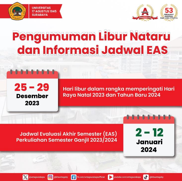 Pengumuman Nataru dan EAS