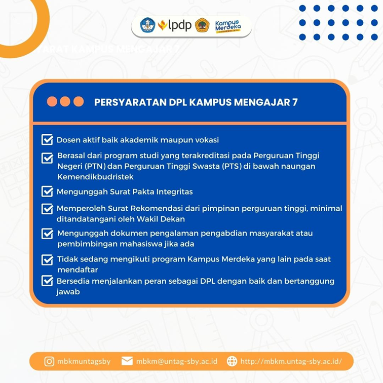 Persyaratan DPL Kampus Mengajar 7