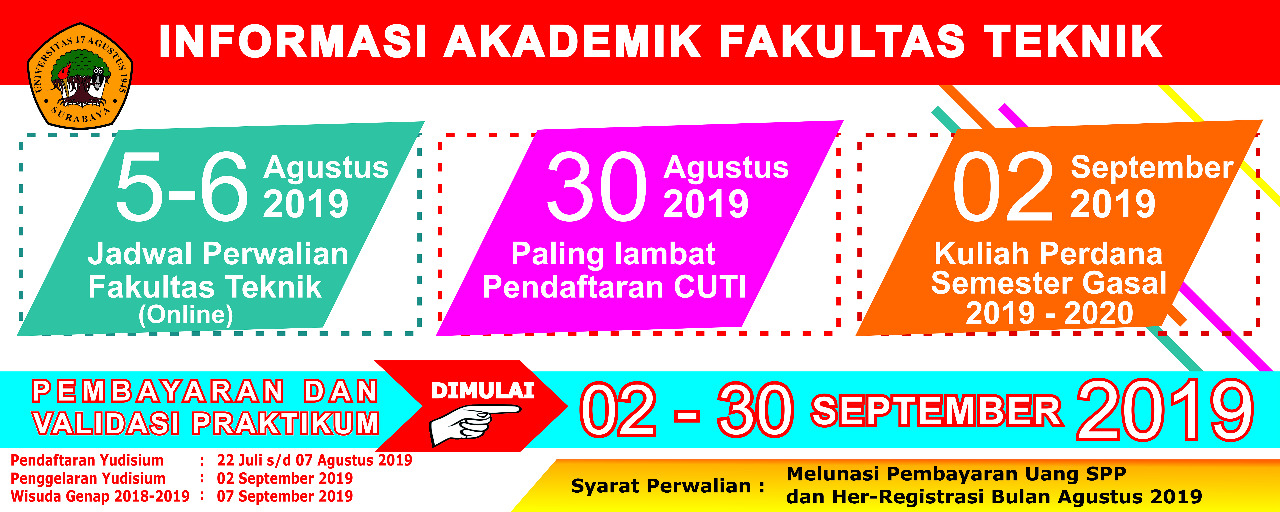 Pengumuman Pelaksanaan Perwalian Fakultas Teknik Untag Surabaya