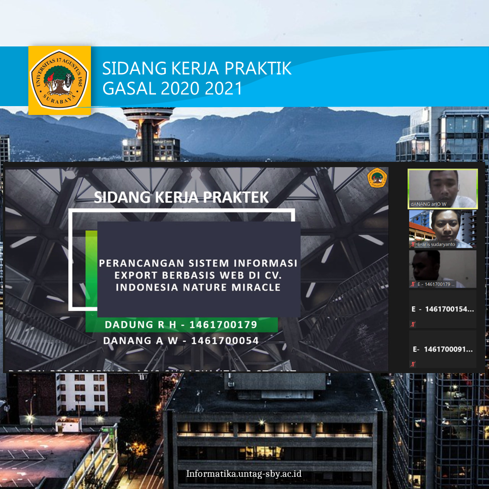 Sidang Kerja Praktik Gasal 2020 2021 Berjalan Lancar