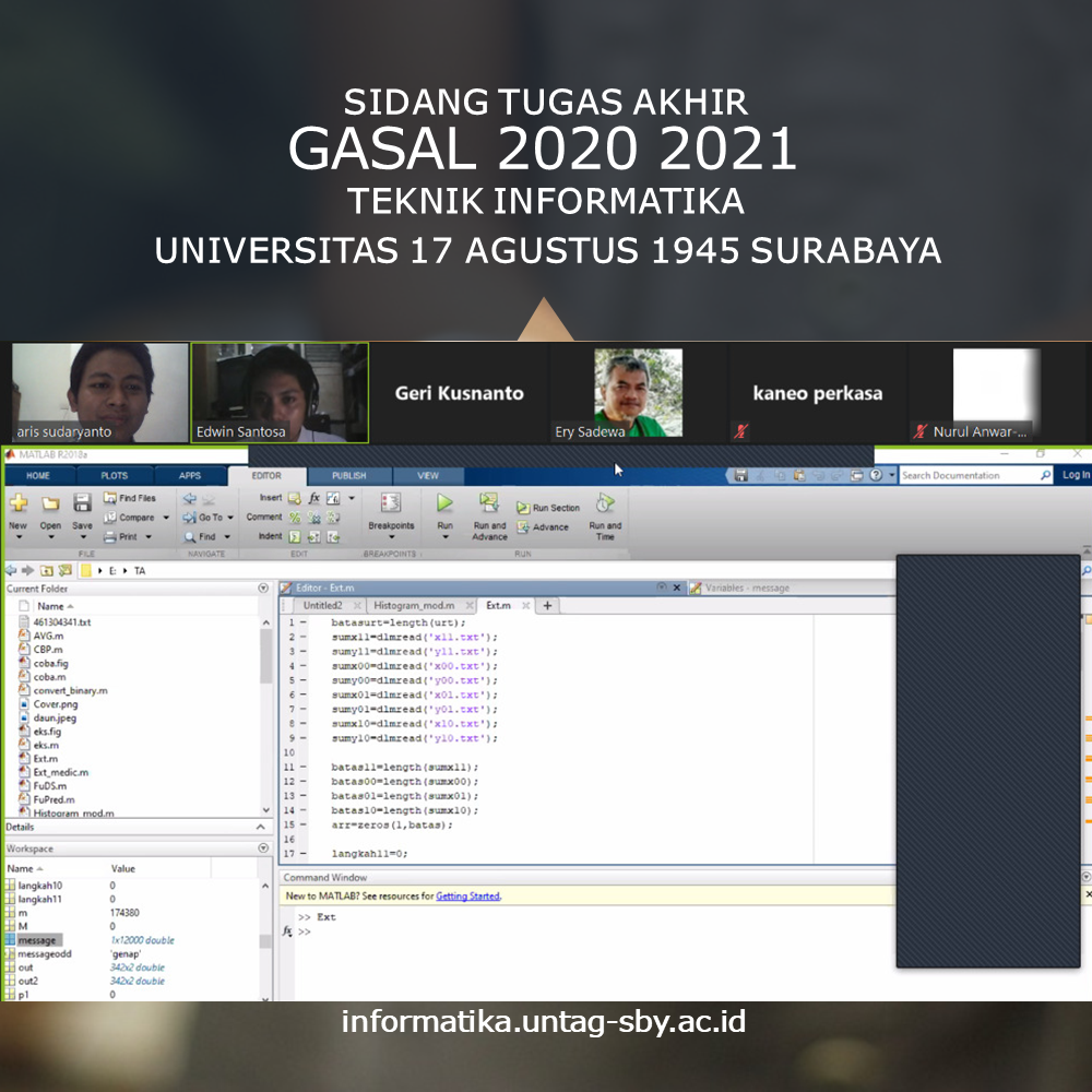 Sidang Tugas Akhir Gasal 2020 2021 Berjalan Lancar