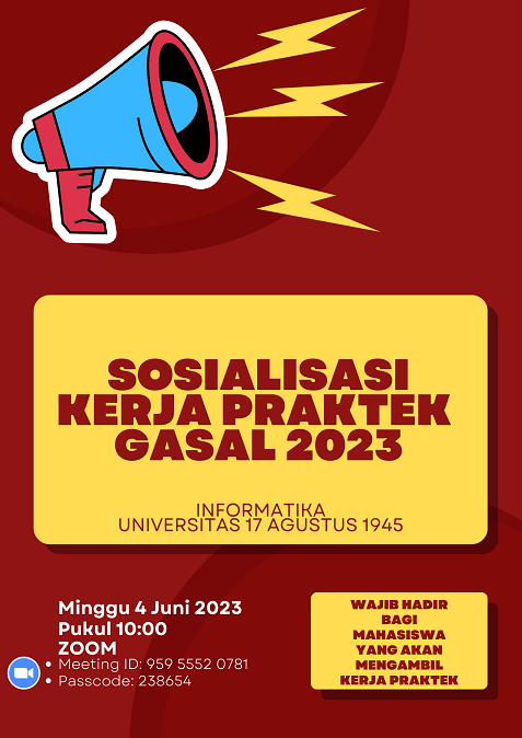 Sosialisasi Kerja Praktek Gasal 2023