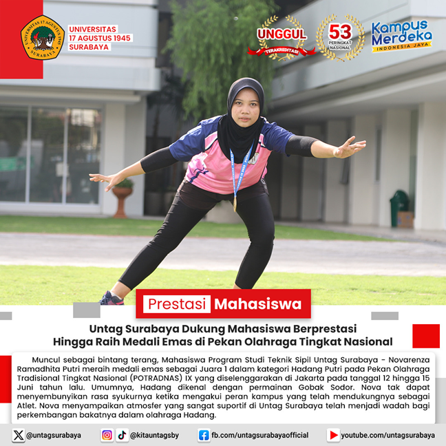 Prestasi Mahasiswa (Untag surabaya Dukung Mahasiswa Berprestasi)