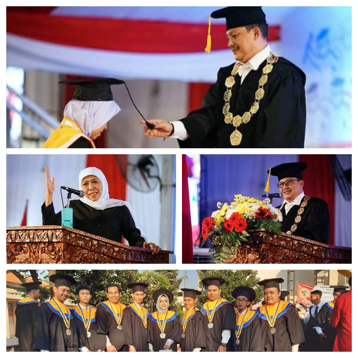 Pesan Gubernur Jatim Untuk Wisudawan Untag Surabaya