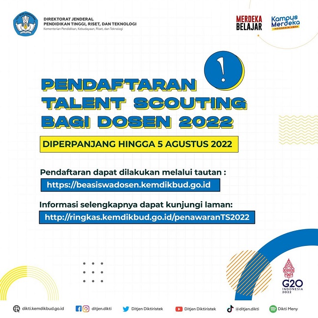 Pendaftaran Talent Scouting Bagi Dosen 2022
