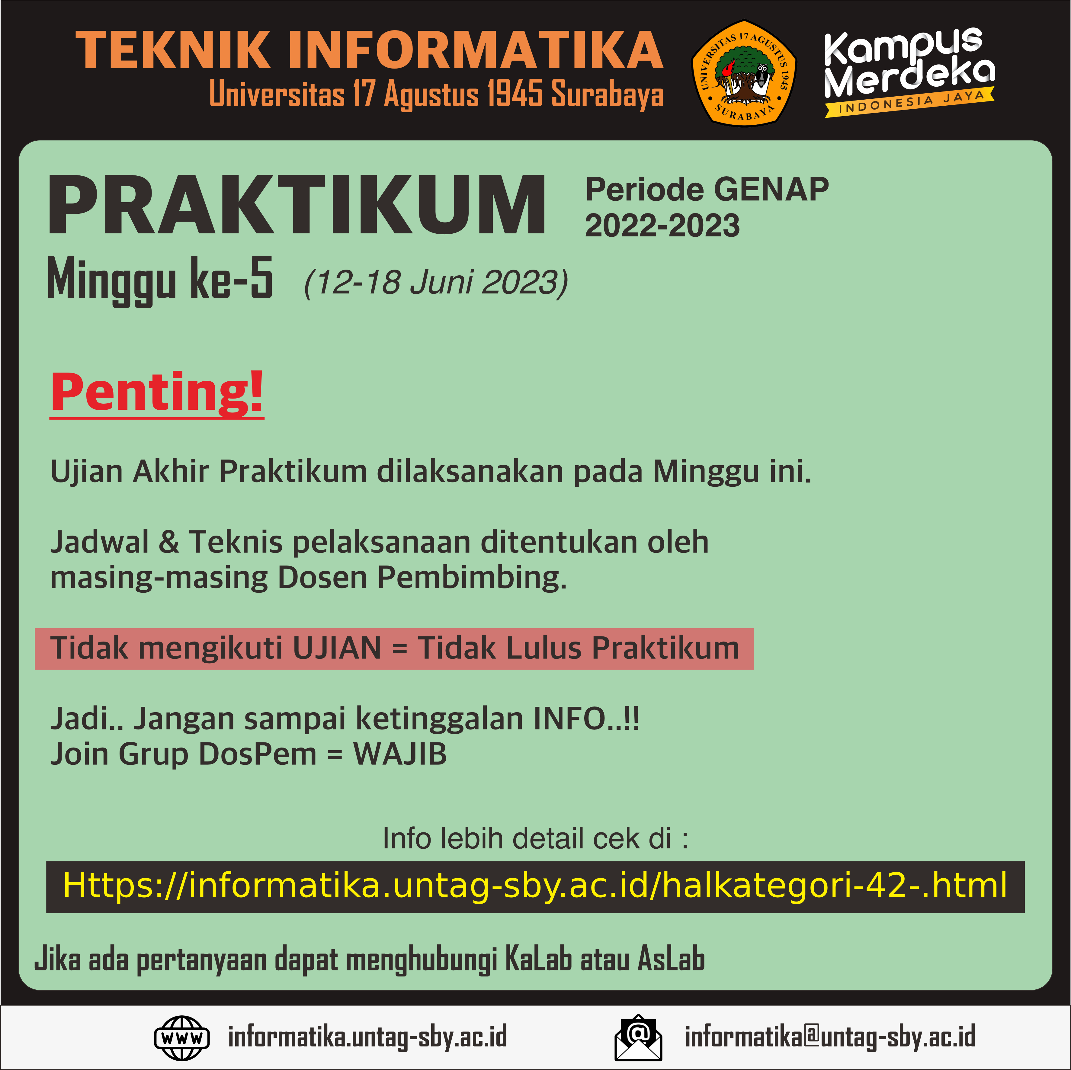 Praktikum Minggu ke-5 Periode GENAP 2022-2023