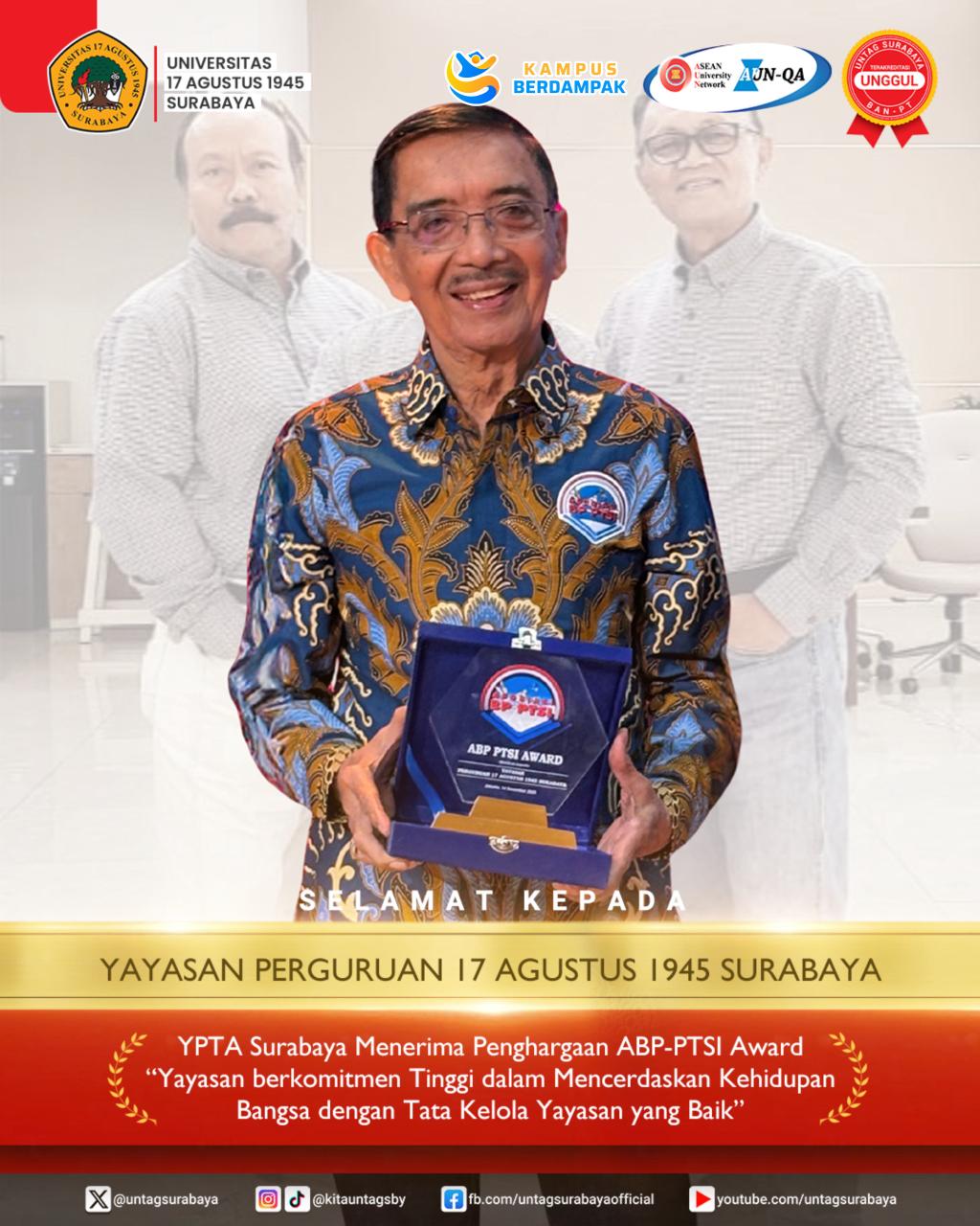 Dukungan Nyata untuk Pendidikan Berkualitas: YPTA Surabaya Raih Penghargaan ABP-PTSI Award