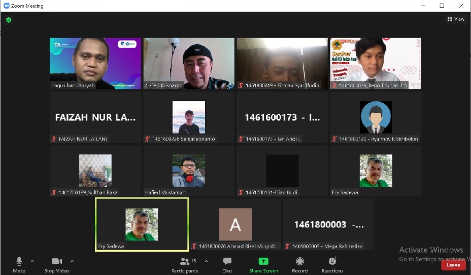 Pelaksanaan Sidang Proposal Secara Daring pada tanggal 5 & 6 Februari 2021 Berjalan Lancar