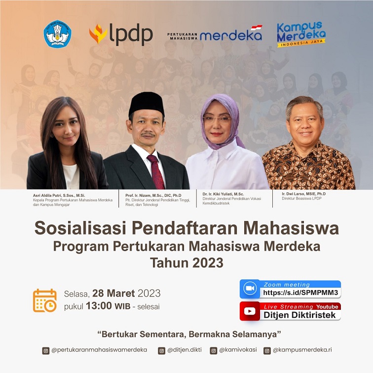 sosialisasi pendaftaran mahasiswa program pertukaran mahasiswa merdeka 2023
